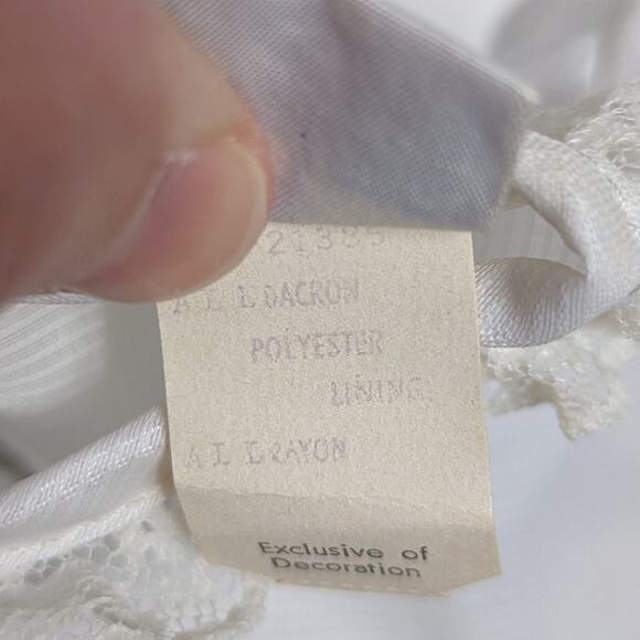 Vtg Madona Christening Dress Jacket Baby Girls Sz 6-12m White Wedding Foraml - Picture 7 of 7